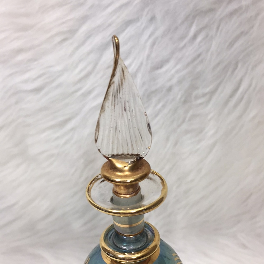 Egyptian Style Handblown Glass Perfume Bottle - Picture 2 of 8